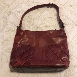 Sereta burgundy leather bag